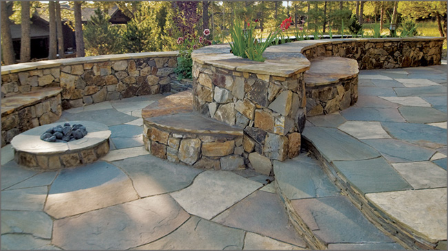 Flagstaff Landscaping Fire Pit Flagstone Patio Flagstone